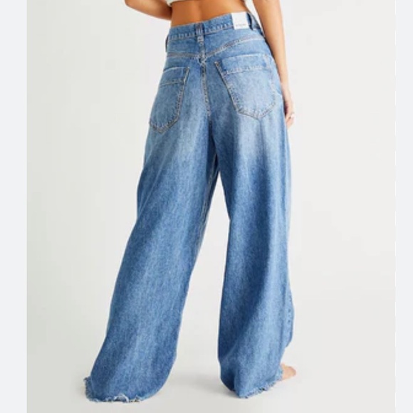Free People Blue Wide-Leg Jeans - Picture 6 of 6
